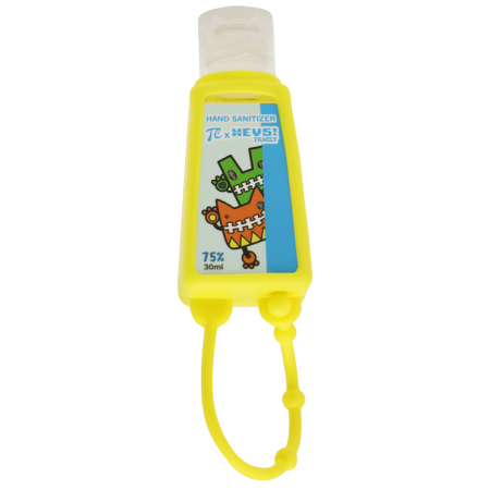Hey5! Family 75% Alcohol Instant Hand Sanitizer 30ml with Yellow Silicon Cover
