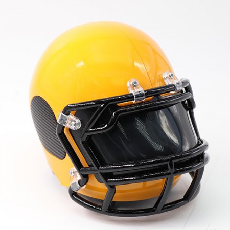 HEY5! 5 Inch Football Helment Bluetooth Speaker, Yellow Case with Black Frame