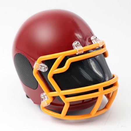 HEY5! 5 Inch Football Helment Bluetooth Speaker, Red Case with Yellow Frame