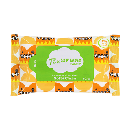 Hey5! Family x TC Alcohol Free Wet Tissue 10 Pieces x 10 Packs